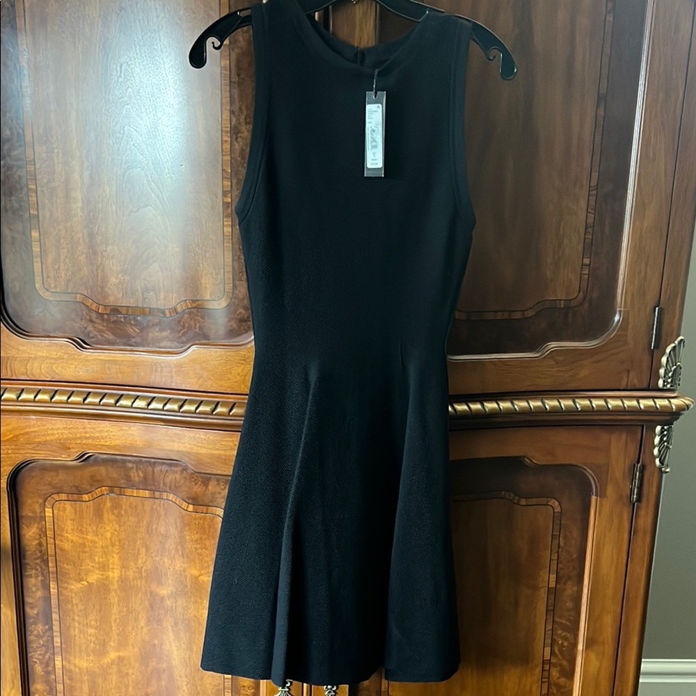Alice + Olivia Black Sleeveless Sheath Mini Dress